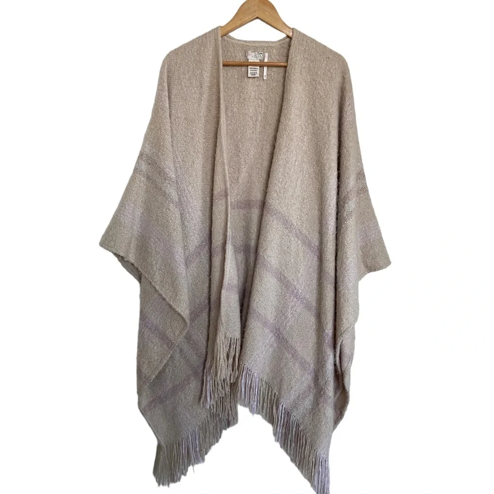 Free People Brighton Brushed Plaid Kimono